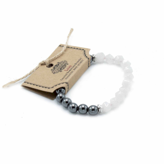 Faceted Gemstone Magnetic Rose Quartz Bracelet - Elegant Handcrafted Jewelry