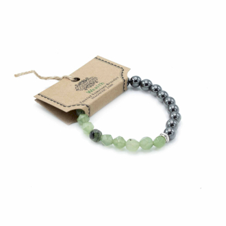 Faceted Gemstone Magnetic Jade Bracelet - Securely Fastened with Magnetics
