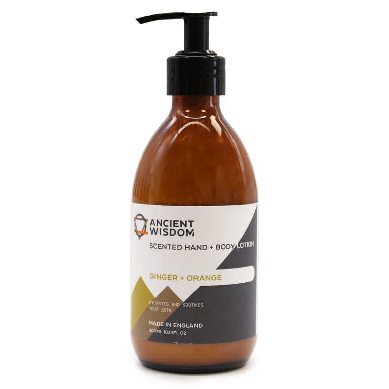 Ginger & Orange Natural Body Lotion 300ml - Moisturizing Skin Care with Ginger Scent and Fresh Orange Fragrance