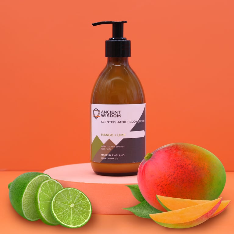 Mango & Lime Natural Body Lotion 300ml - Hydrating Skincare for Soft, Smooth Skin