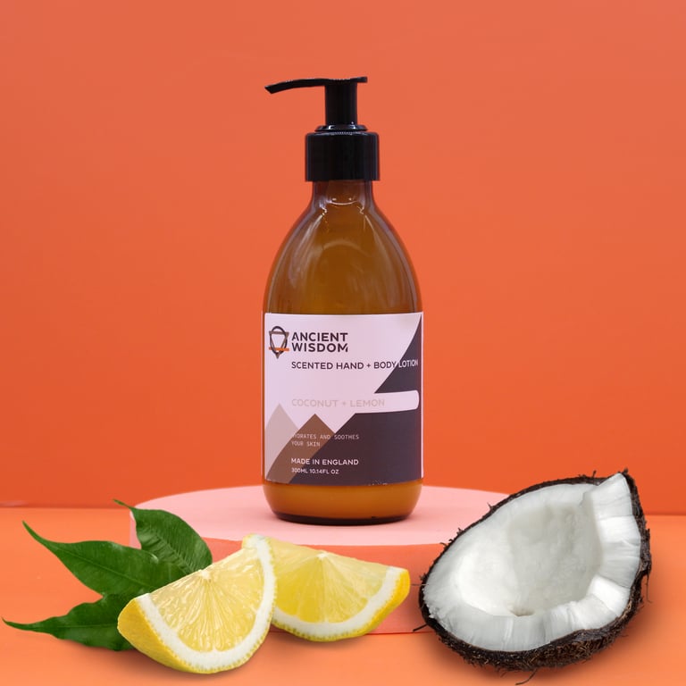 Coconut & Lemon Moisturizing Skincare Lotion 300ml - Natural and Hydrating