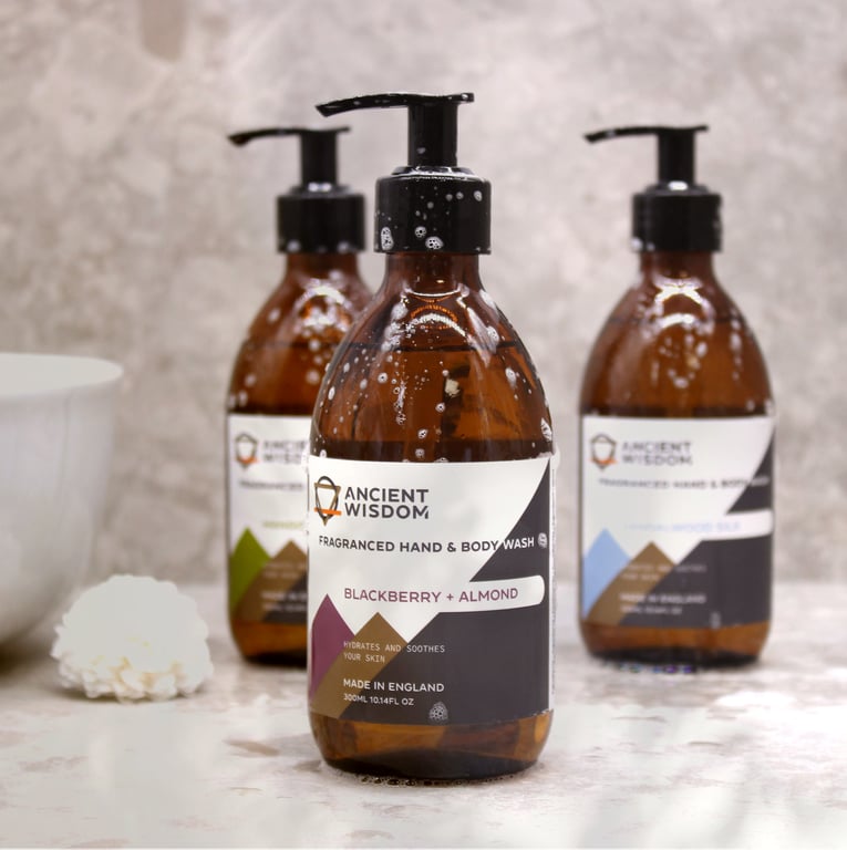 Ginger & Orange Natural Hand & Body Wash 300ml - Gentle Scented Cleanser