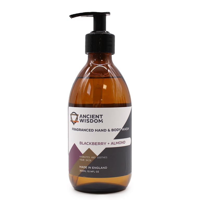 Blackberry & Almond Natural Hand and Body Wash 300ml - Moisturizing and Gentle Formula