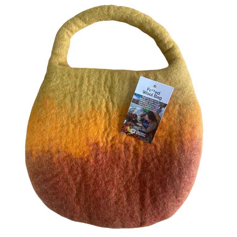 Felted Water Bag (Handle & Magnet) - Sunrise Orange (Brand Unspecified)