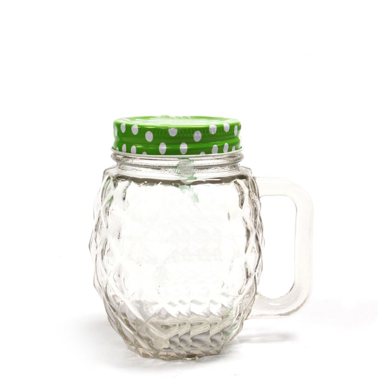 Clear Mason Jar - Pineapple Decorative Storage Container for Home & Kitchen