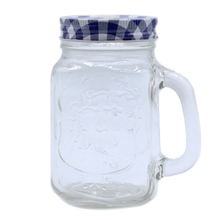 Clear Mason Jar - Ice Cold Storage and Display Container for Home Decor & Kitchenware