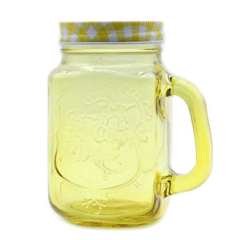 Yellow Mason Jar - Unique Home Decor and Kitchen Decoration Item