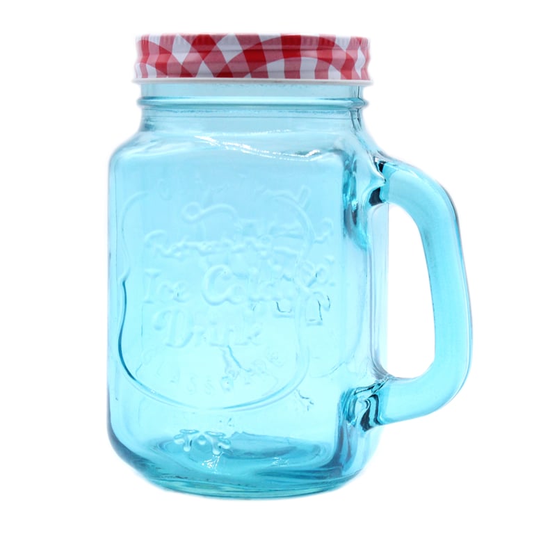 Blue Mason Jar - Ice Cold Storage for Home & Garden Decor