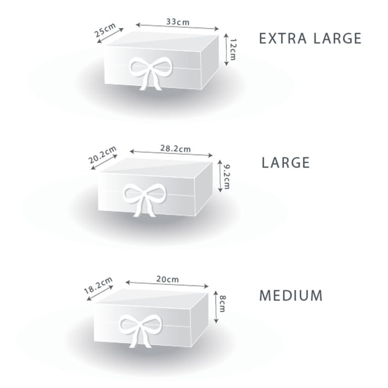 Large Flat Pack Ivory Gift Box - 28.2x20.2x9.2cm, Compact and Versatile Packaging Solution