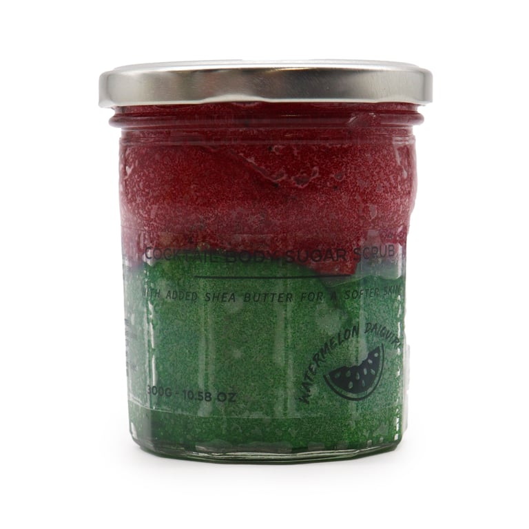 Fragranced Sugar Body Scrub - Watermelon Daquiri 300g Exfoliating Hydrating Body Treat