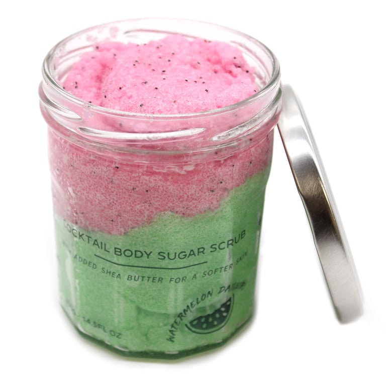 Fragranced Sugar Body Scrub - Watermelon Daquiri 300g Exfoliating Hydrating Body Treat