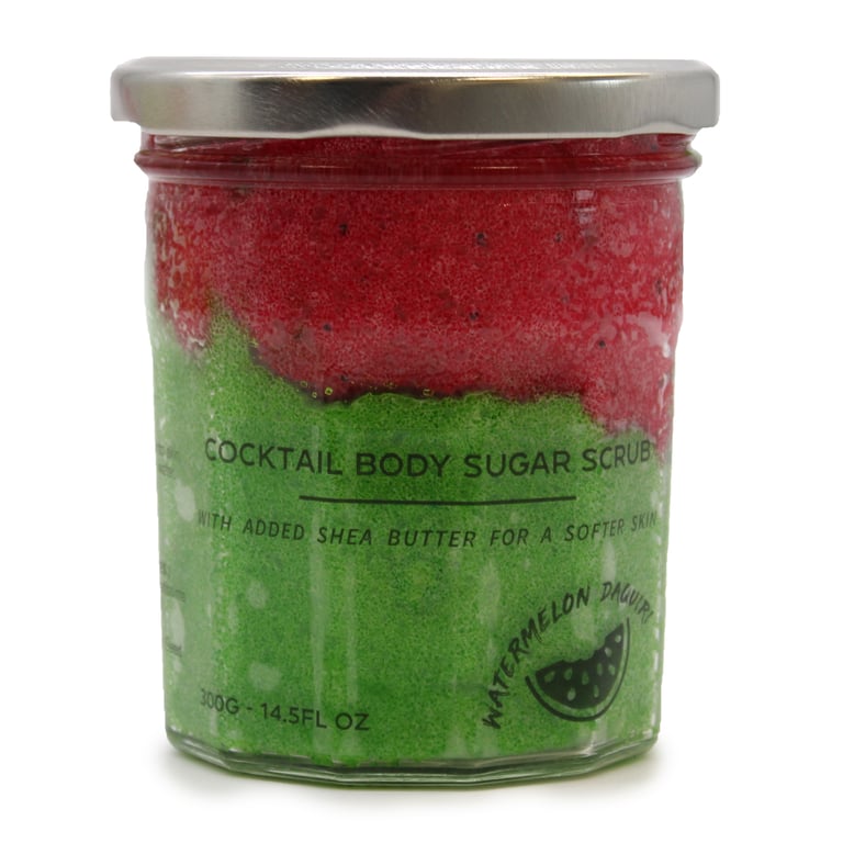Fragranced Sugar Body Scrub - Watermelon Daquiri 300g Exfoliating Hydrating Body Treat