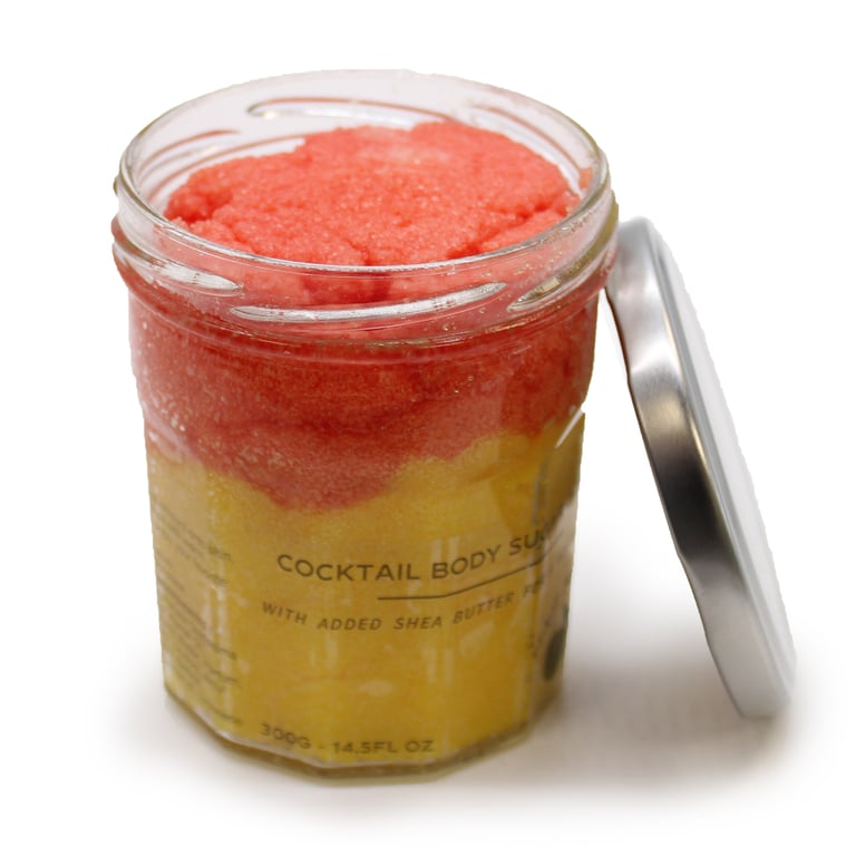 Peach Sangria Fragranced Sugar Body Scrub 300g - Exfoliating Scented Skin Treatment