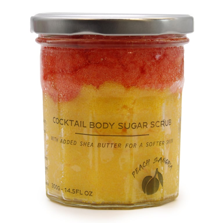 Peach Sangria Fragranced Sugar Body Scrub 300g - Exfoliating Scented Skin Treatment
