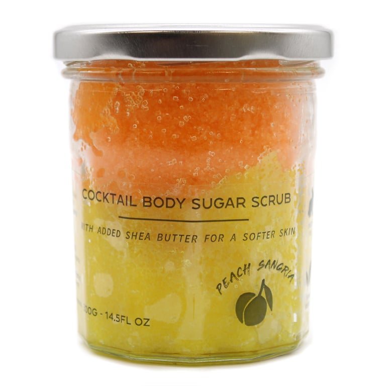 Peach Sangria Fragranced Sugar Body Scrub 300g - Exfoliating Scented Skin Treatment