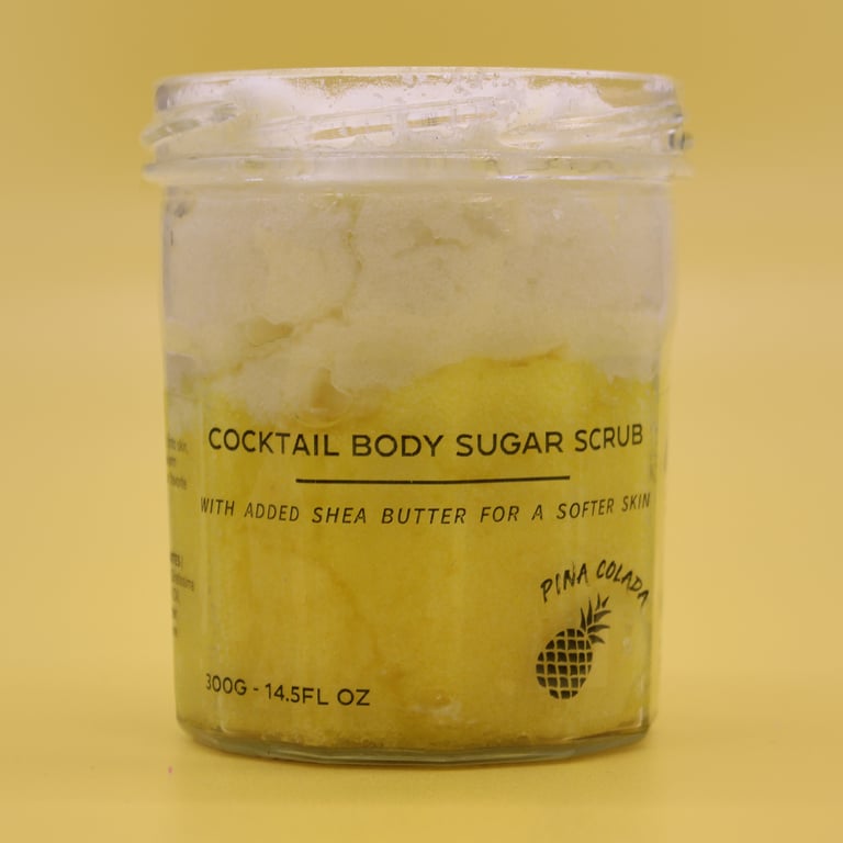 Fragranced Pinacolada Sugar Body Scrub 300g - Moisturizing Exfoliant for Smooth Skin