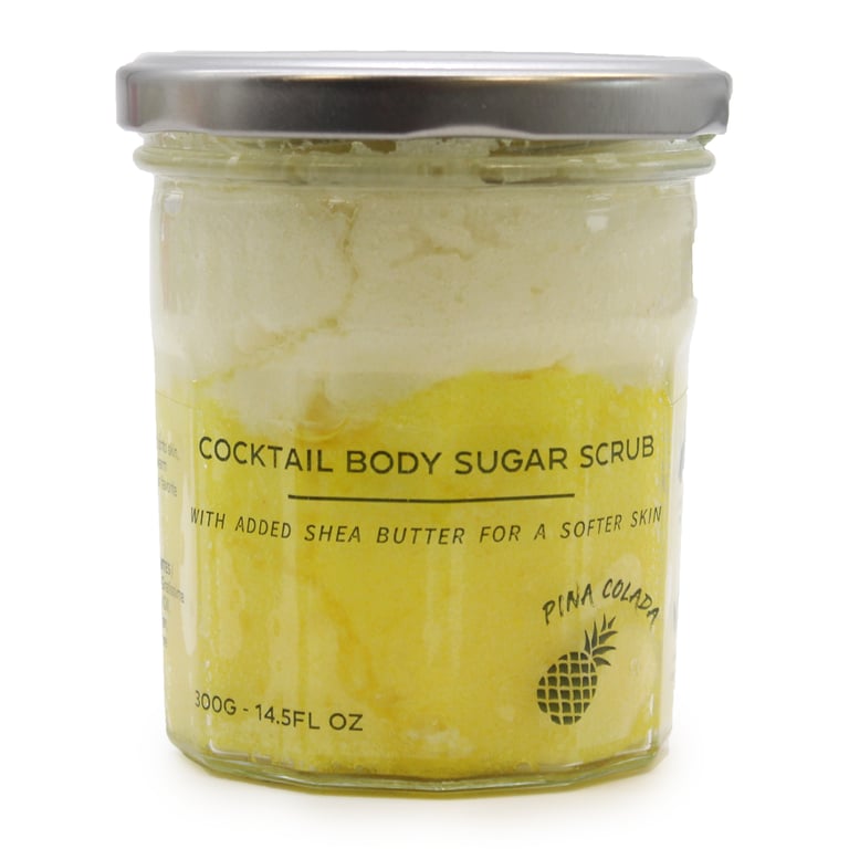 Fragranced Pinacolada Sugar Body Scrub 300g - Moisturizing Exfoliant for Smooth Skin