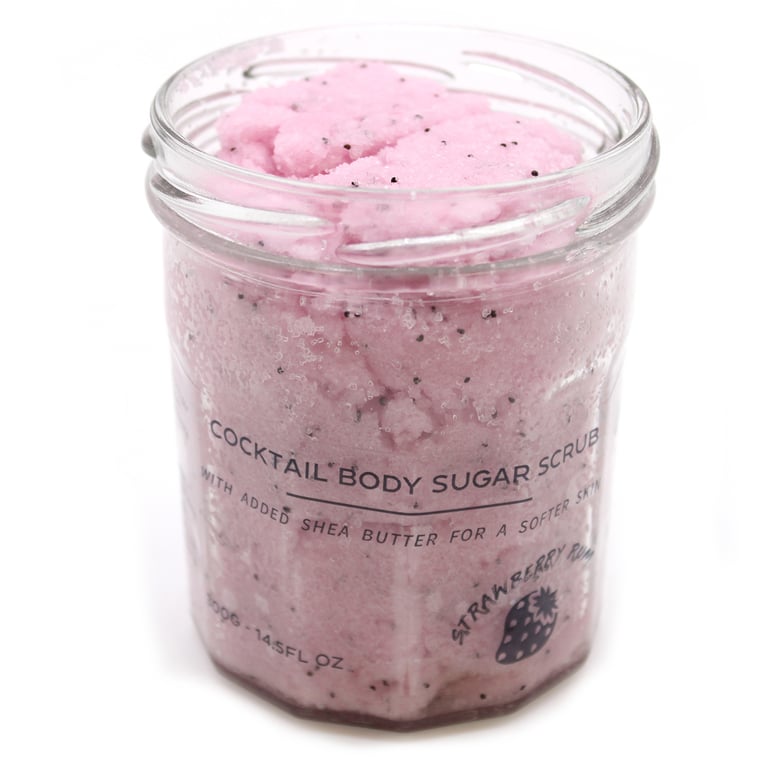 Strawberry Rum Fragranced Sugar Body Scrub - 300g Exfoliant for Smooth Skin