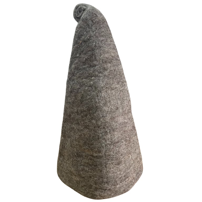Sauna Wizard Hat (Felted, Natural Brown)