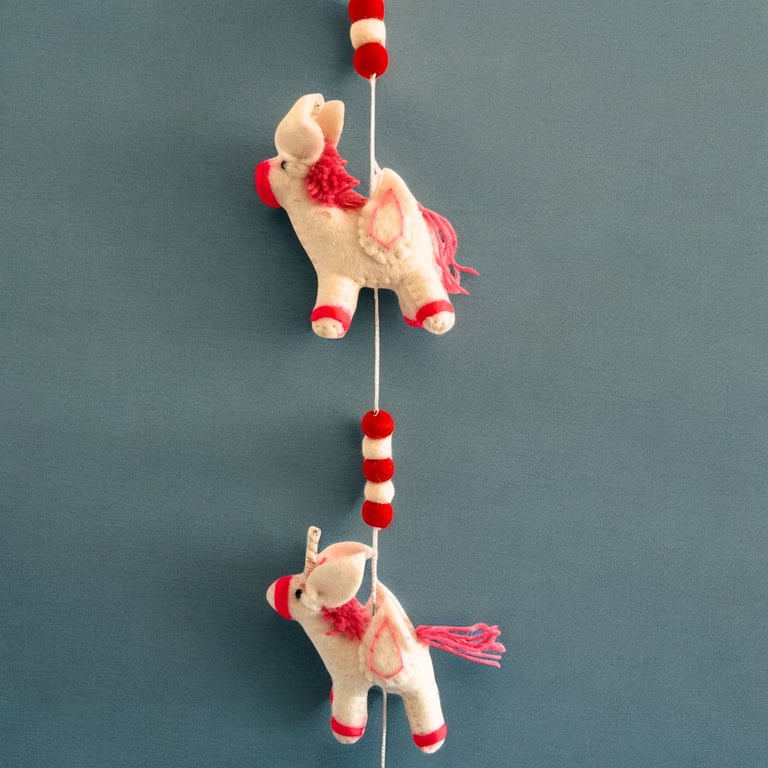 Felt Wall Art - Unicorns Design - Premium Quality