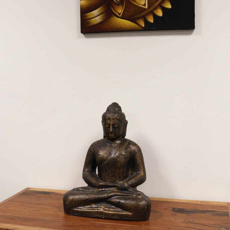 Antique Gold Buddha Statue (0.5m) - Medium Classic Design