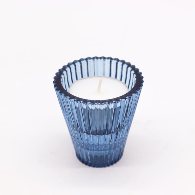 Royal Blue Flip Dinner Candle Holder - Elegant Table Centerpiece & Dining Room Decor