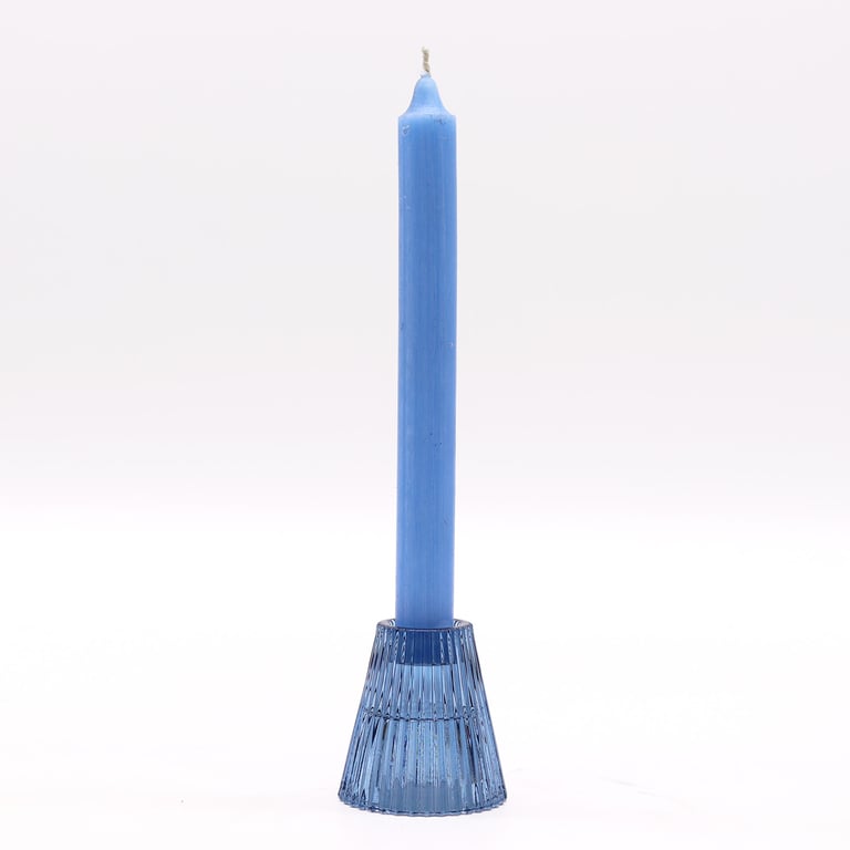 Royal Blue Flip Dinner Candle Holder - Elegant Table Centerpiece & Dining Room Decor