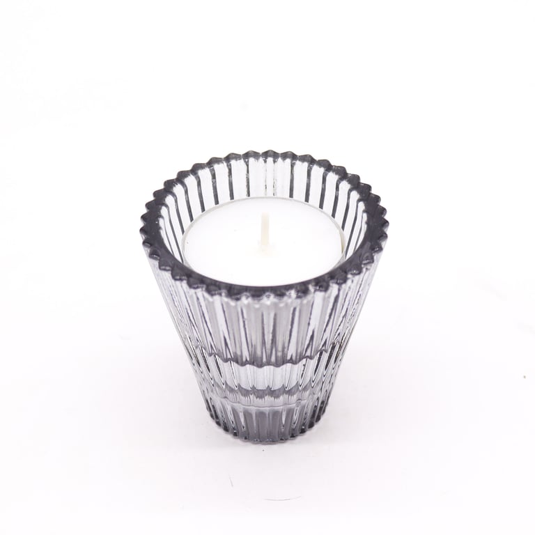 Midnight Grey Flip Dinner Candle Tealight Holder - Modern Home Decor Accent