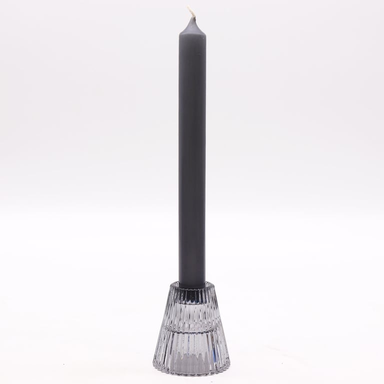 Midnight Grey Flip Dinner Candle Tealight Holder - Modern Home Decor Accent