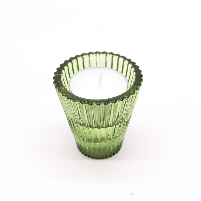 Eco-Friendly Garden Jade Flip Dinner Candle Holder - Tealight Outdoor Illumination