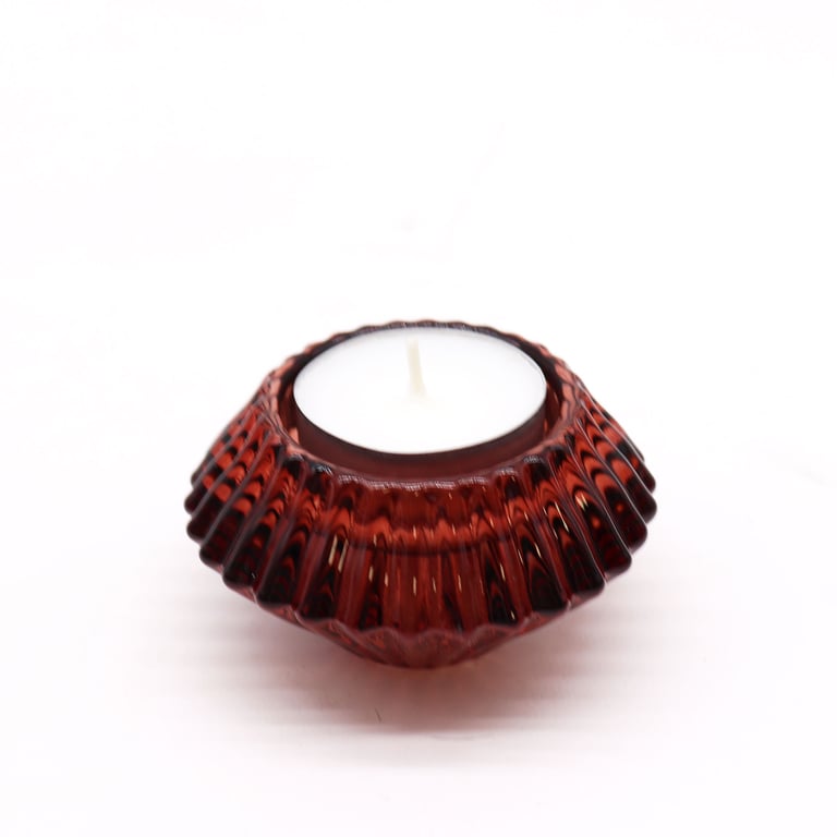 Vampire Red Flower Flip Dinner Candle Tealight Holder - Elegant Home Decoration