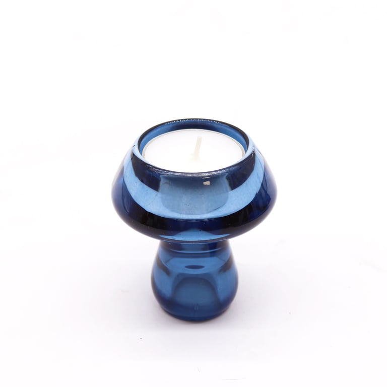 Royal Blue Mushroom Flip Dinner Candle & Tealight Holder