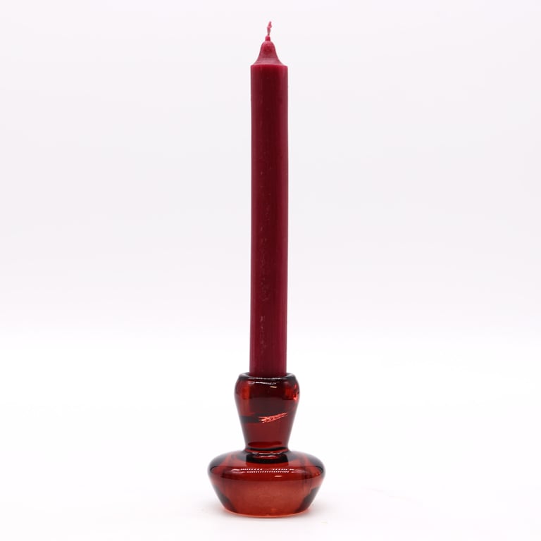 Mushroom Flip Dinner Candle - Red Tealight Holder