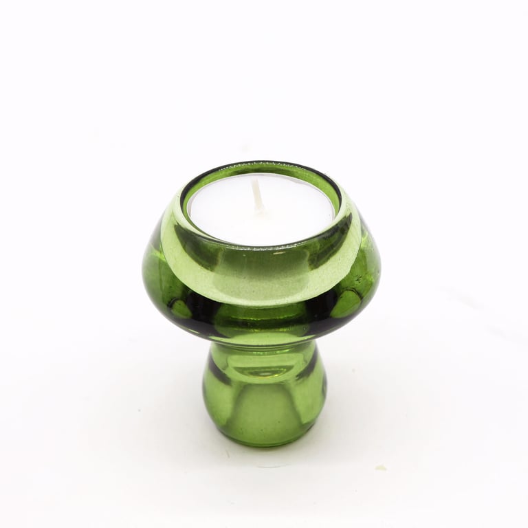 Mushroom Flip Candle Holder - Eco-Friendly Outdoor Tealight Garden Jade