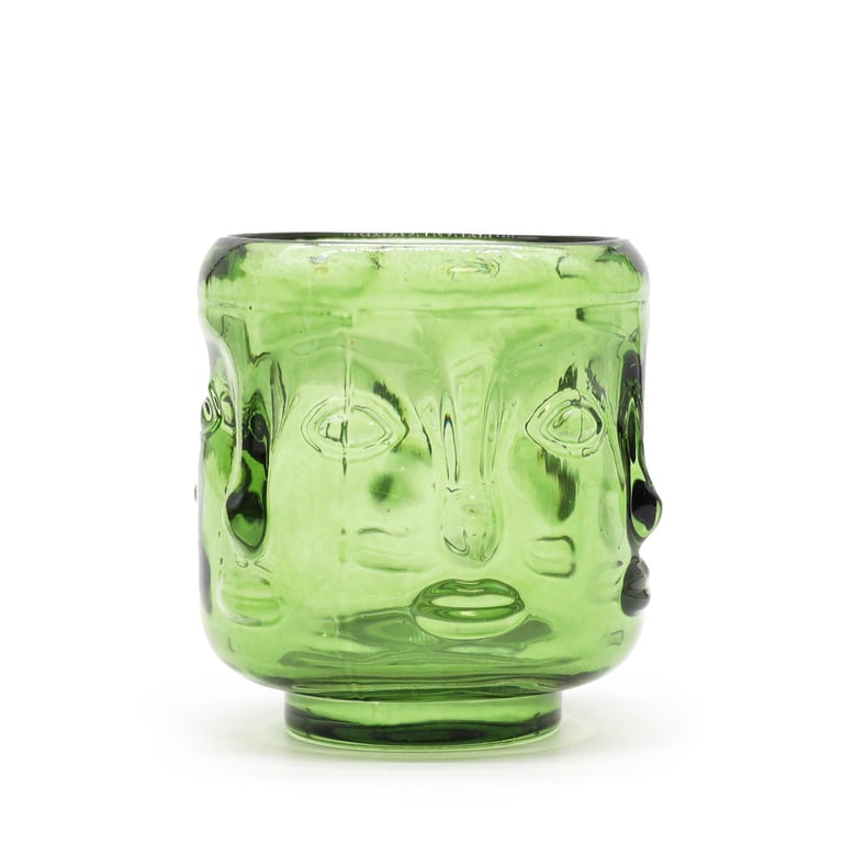 Garden Jade Buddha Faces Candle Jar - Spiritual Home Decor Candle Holder