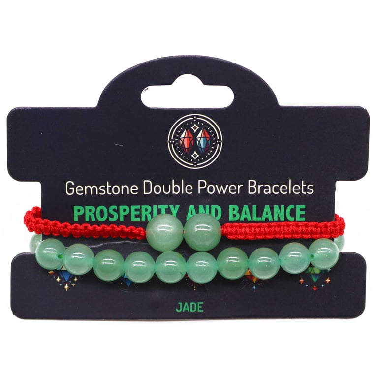 Jade Gemstone Double Power Bracelets - Energizing Beauty and Fashion Accessory