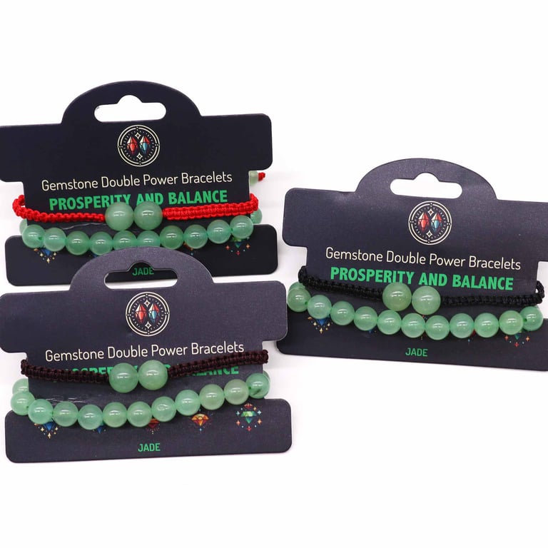 Jade Gemstone Double Power Bracelets - Energizing Beauty and Fashion Accessory