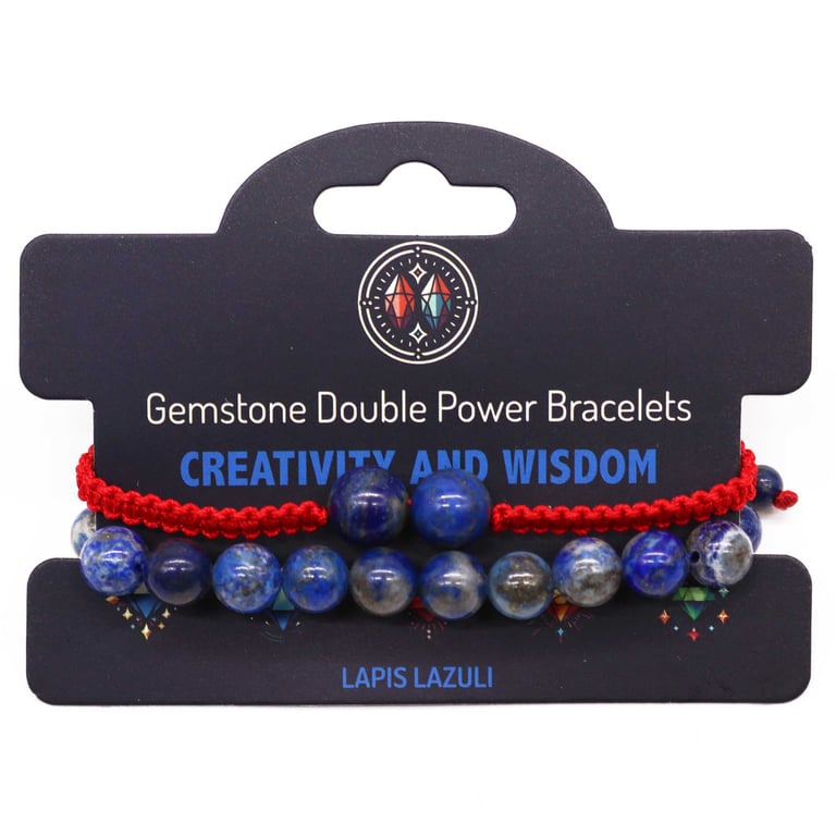 Lapis Lazuli Double Power Gemstone Bracelets - Mystical Energy Abundance