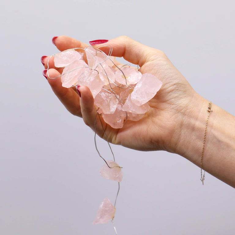 Rose Quartz Gemstone Enchantment Light - Ambient Mood Illumination