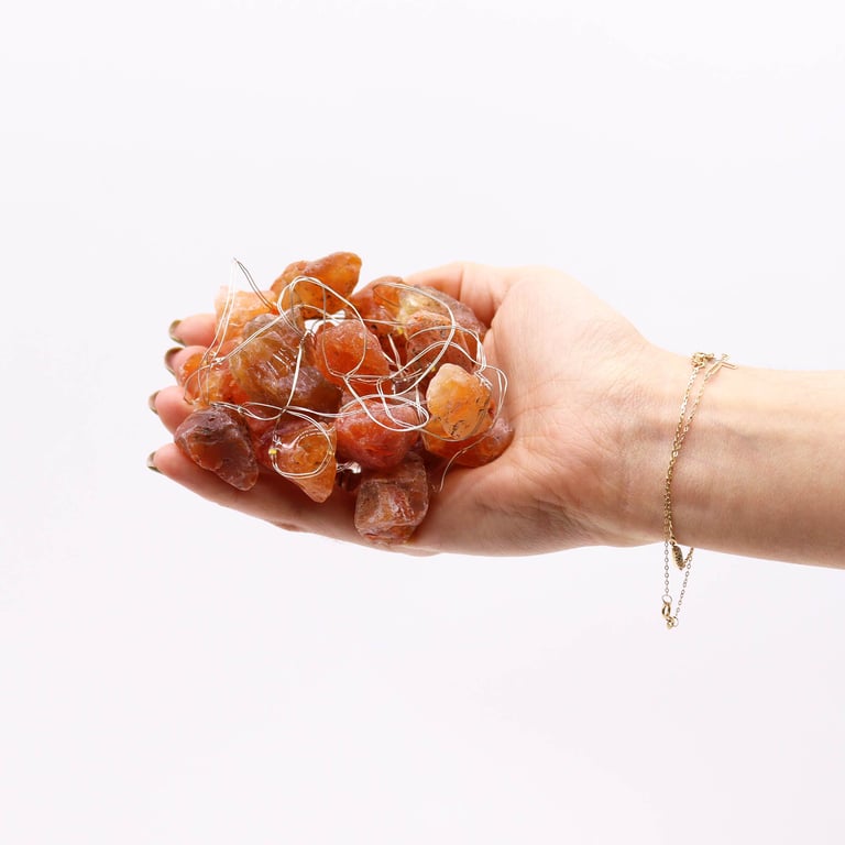 Orange Jade Gemstone Enchantment Light - Radiant Aura by Your Brand