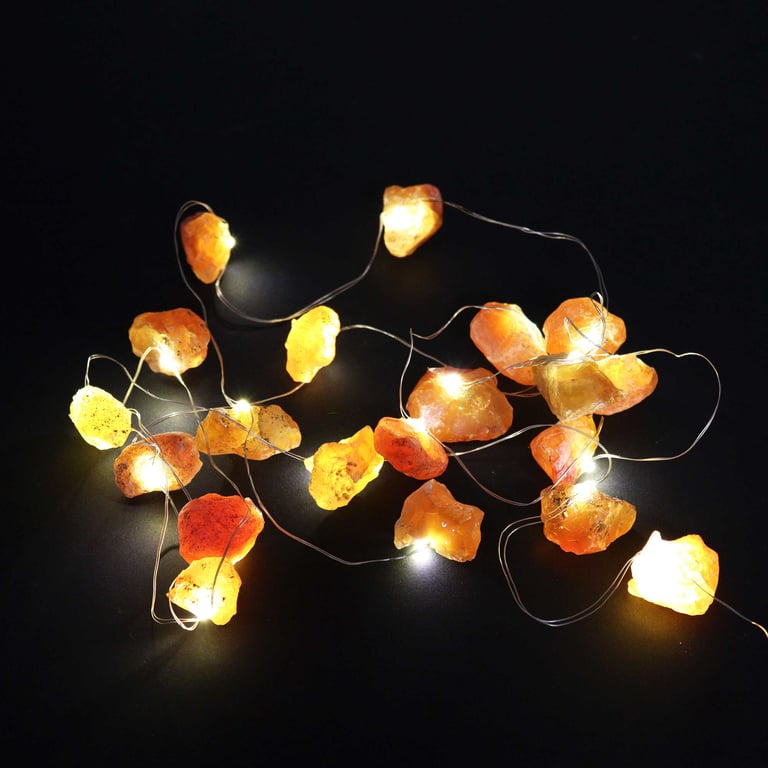 Orange Jade Gemstone Enchantment Light - Radiant Aura by Your Brand