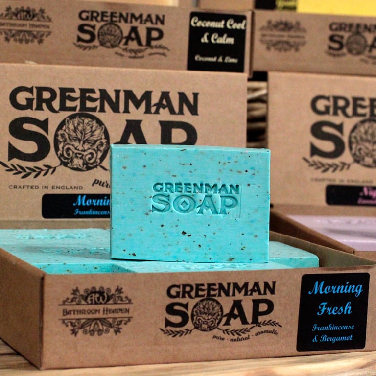 Greenman Morning Fresh Natural Handmade Fragrance Soap 100g Slice