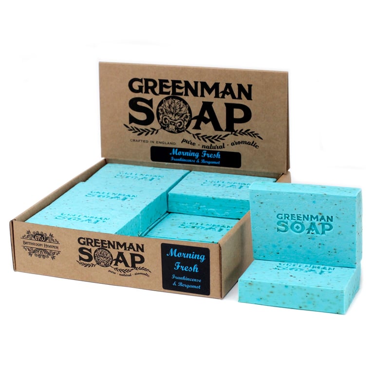 Greenman Morning Fresh Natural Handmade Fragrance Soap 100g Slice