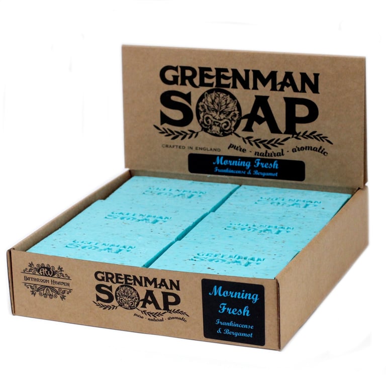 Greenman Morning Fresh Natural Handmade Fragrance Soap 100g Slice