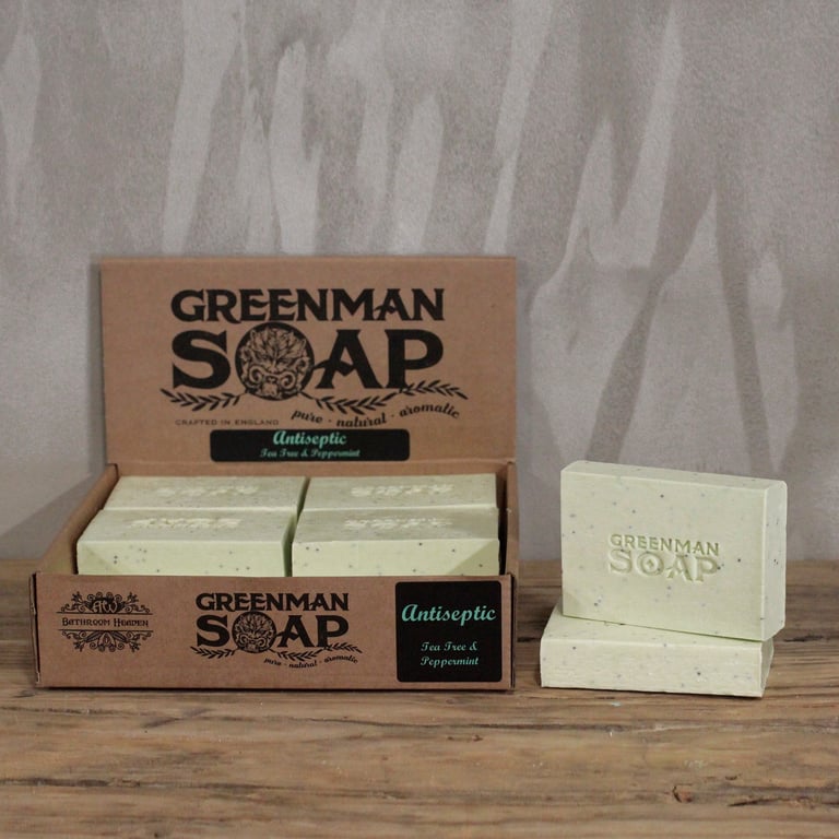 Greenman Antiseptic Soap Slice - 100g Spot Cleaning and Hand Sanitizer Bar