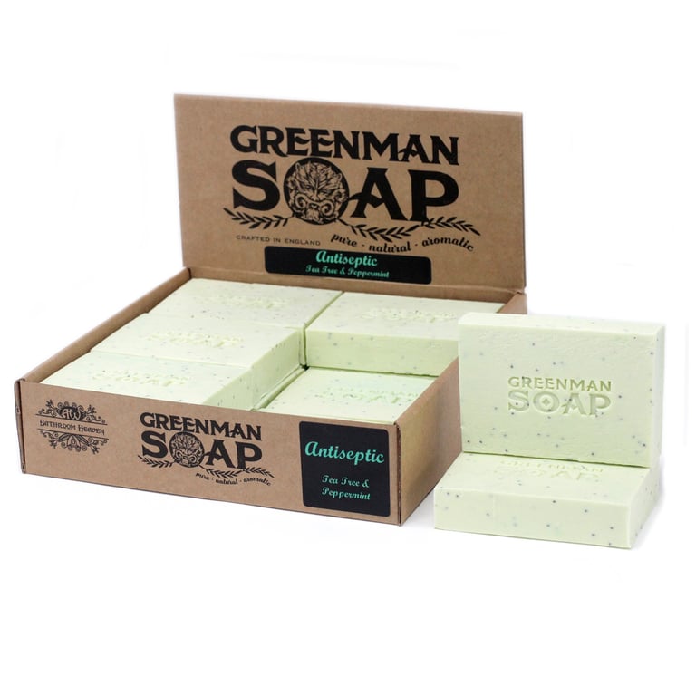 Greenman Antiseptic Soap Slice - 100g Spot Cleaning and Hand Sanitizer Bar