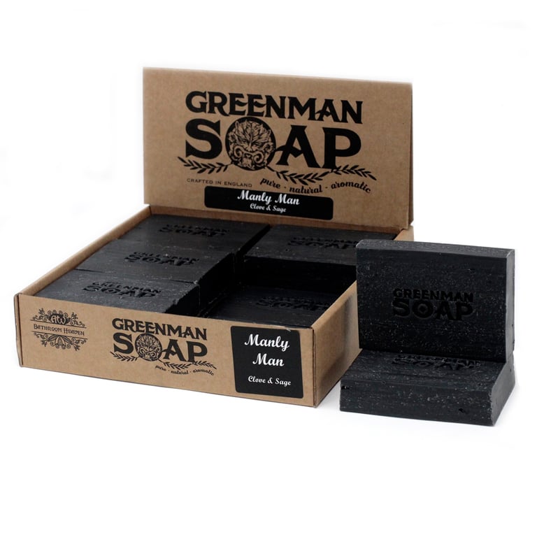 Greenman Soap Slice 100g - Natural Manly Shaving Soap for a Refreshing Clean