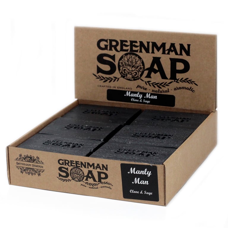 Greenman Soap Slice 100g - Natural Manly Shaving Soap for a Refreshing Clean