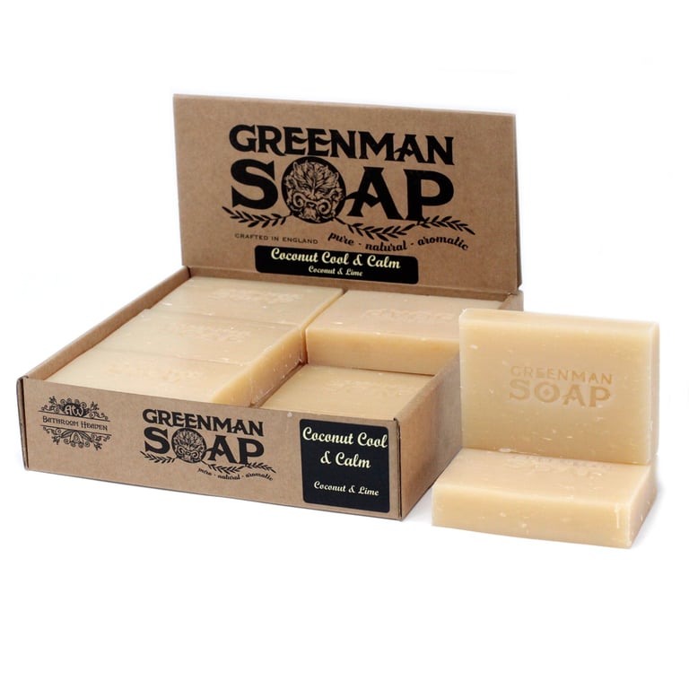 Greenman Coconut Cool & Calm Natural Soap Slice 100g - Soothing Home Skincare