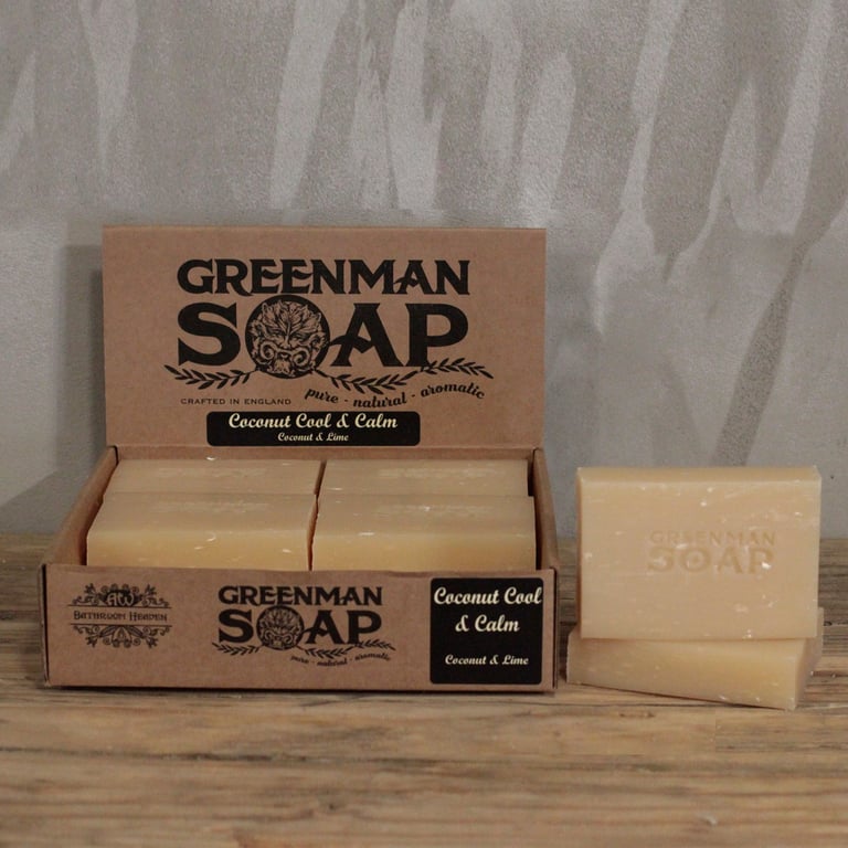 Greenman Coconut Cool & Calm Natural Soap Slice 100g - Soothing Home Skincare